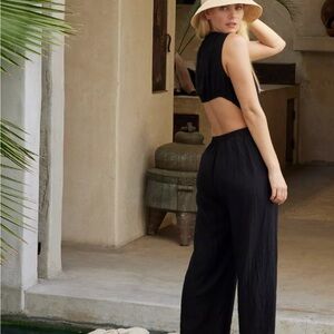 Velvet by Graham & Spencer Black Cutout Jumpsuit